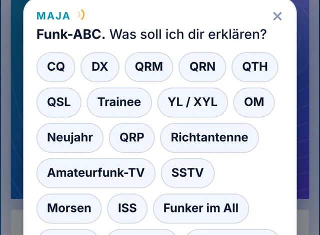 Funk-ABC mit Q-Gruppen und Abkürzungen